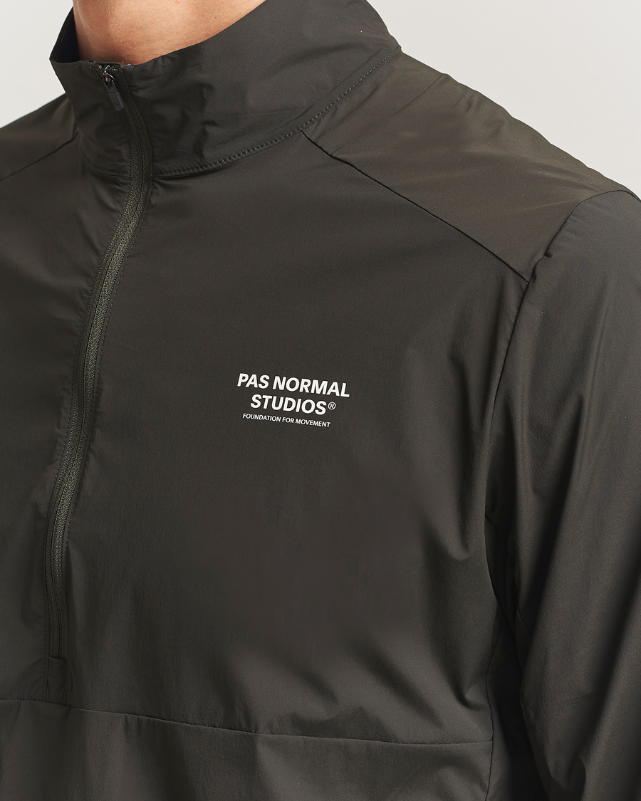 Pas Normal Studios Balance Half Zip Jacket Dark Olive at