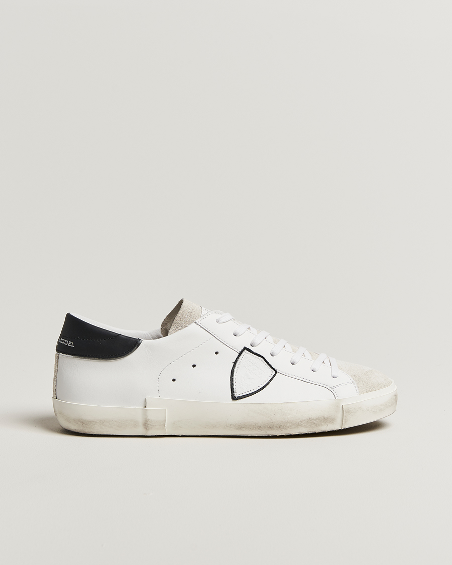 Philippe Model Prsx Low Top Leather Sneakers White/Black at