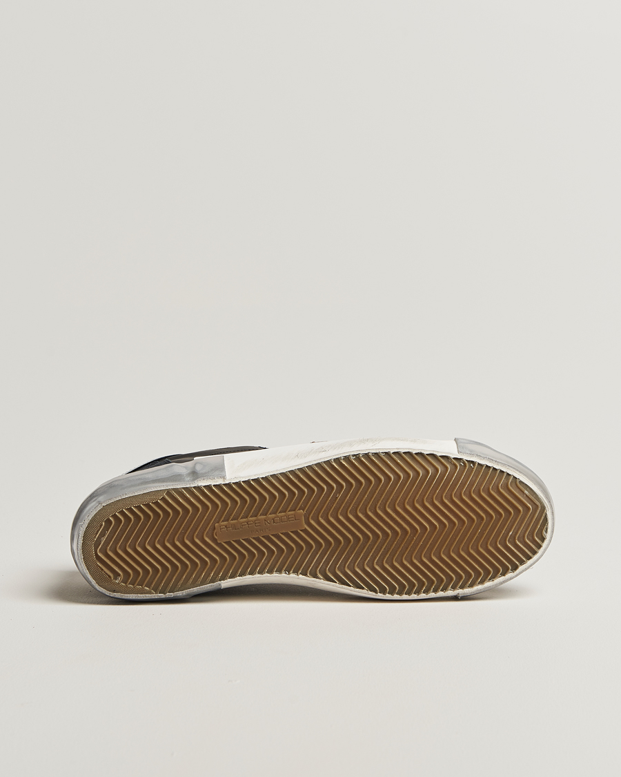 Men | Sneakers | Philippe Model | Prsx Low Top Leather Sneakers Black/Silver