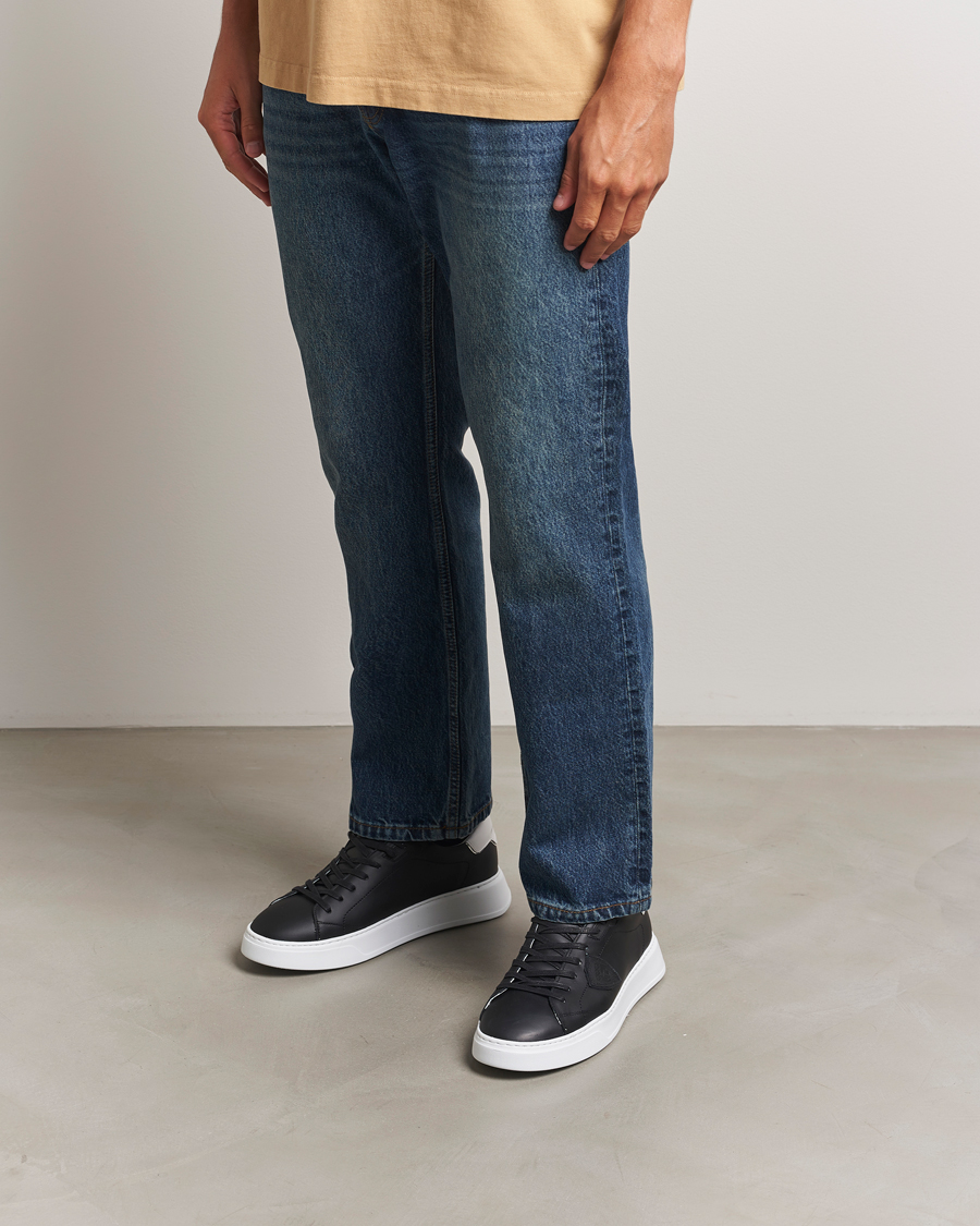 Men | Philippe Model Temple Low Top Leather Sneakers Black | Philippe Model | Temple Low Top Leather Sneakers Black