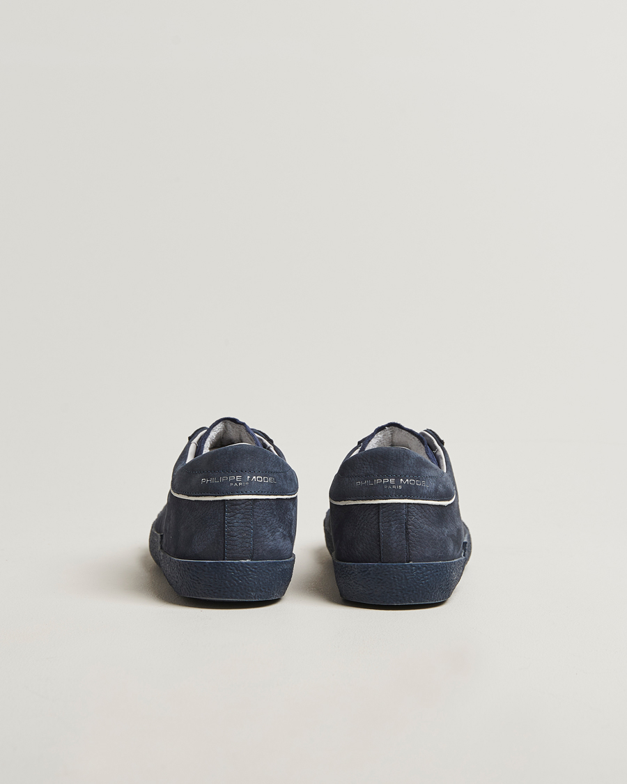 Philippe Model Prsx Low Top Vintage Leather Sneakers Navy at