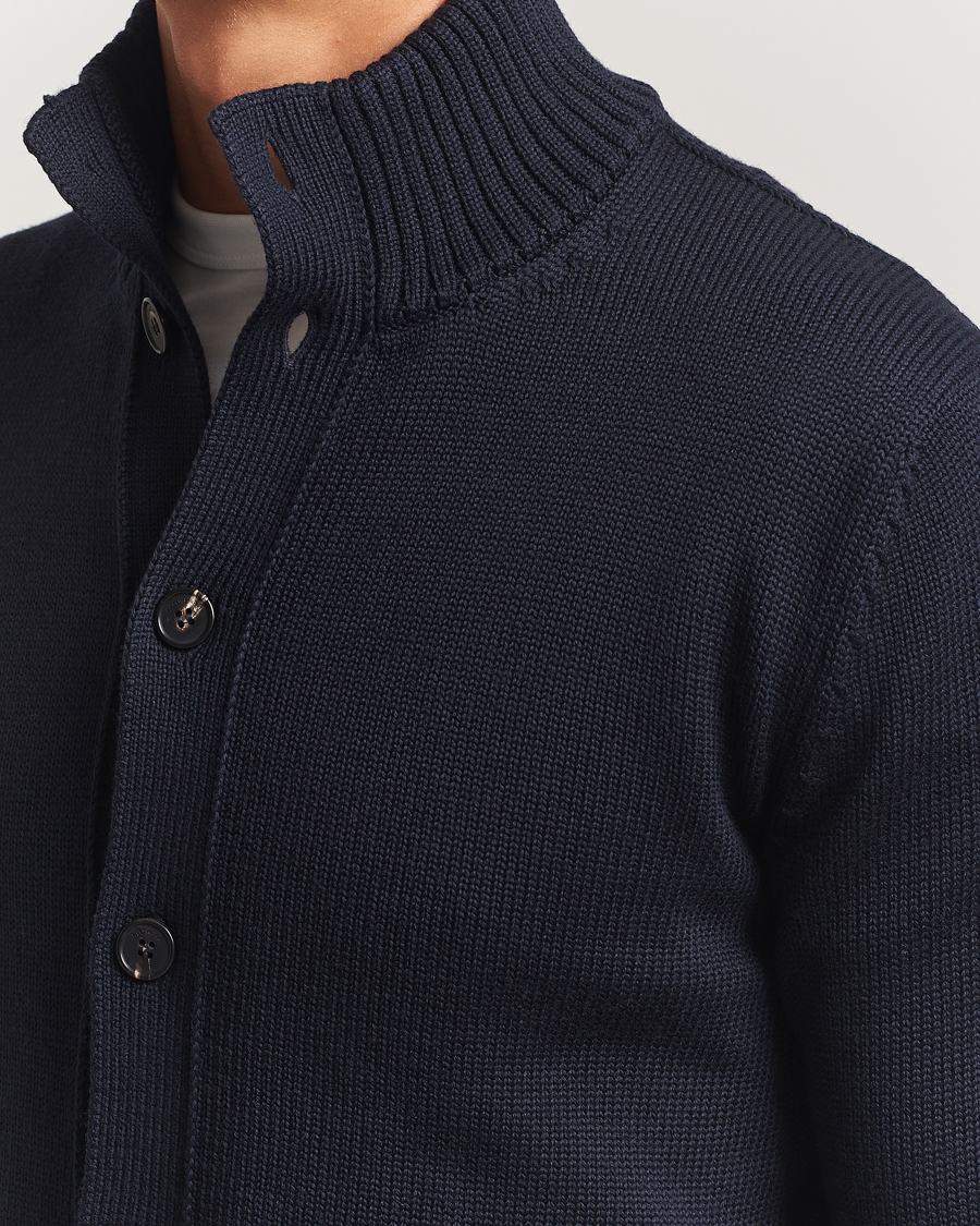 Zanone Virgin Merino Wool Chioto Navy at CareOfCarl.com