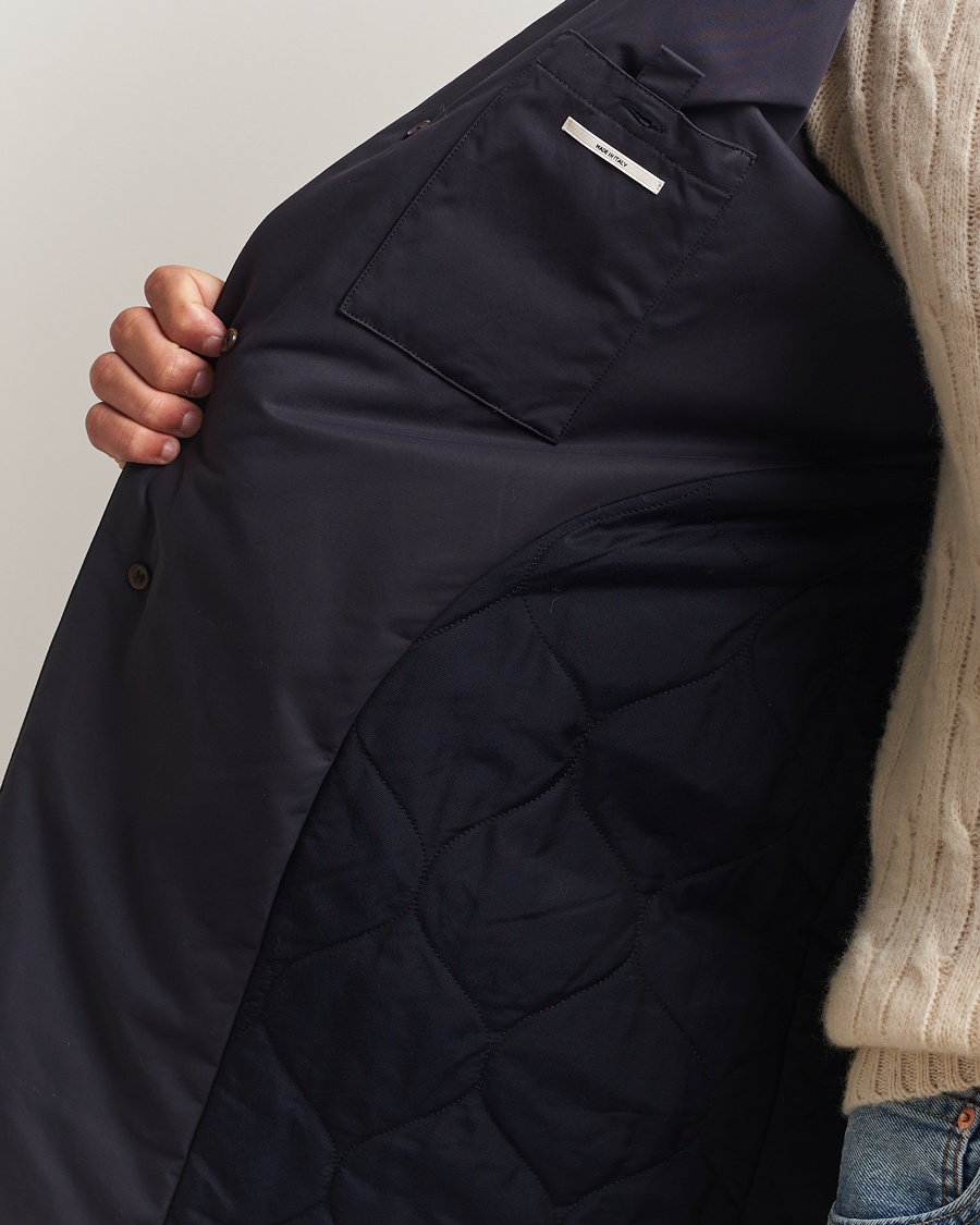 Men | Coats & Jackets | Valstar | Milano Padded Rain Coat Navy