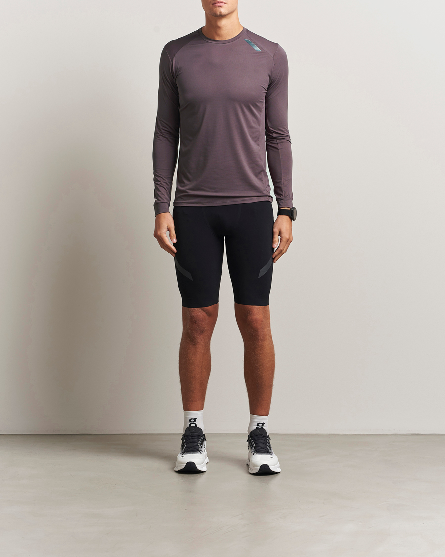 SOAR Running Long Sleeve Tech Tee Dark Grey at CareOfCarl.com