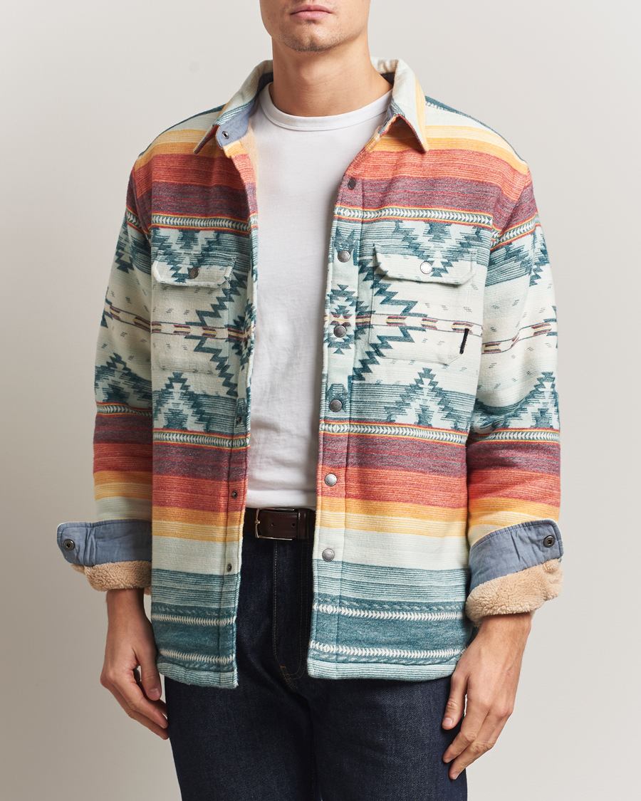 Pendleton Bay City Teddy Lined Shirt Jacket Saltillo Stripe at