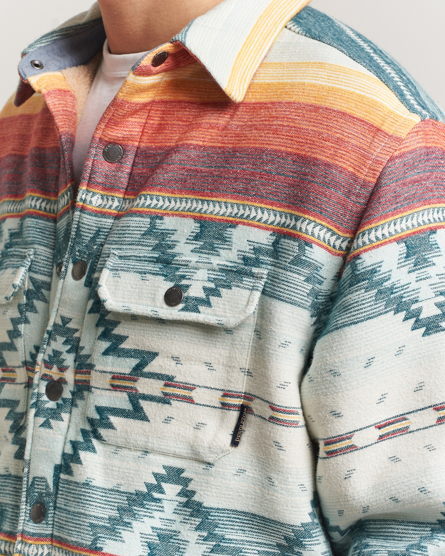 Men | Sweaters & Knitwear | Pendleton | Bay City Teddy Lined Shirt Jacket Saltillo Stripe