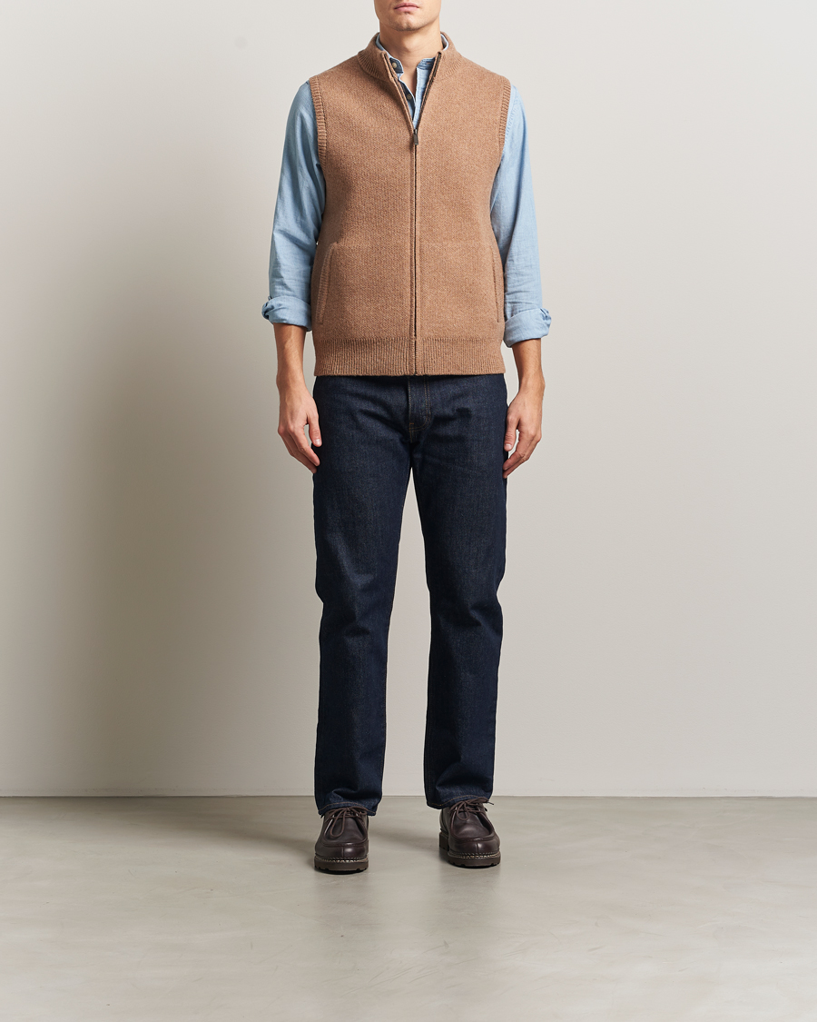 Men | Sweaters & Knitwear | Pendleton | Wool Sweater Vest Tan