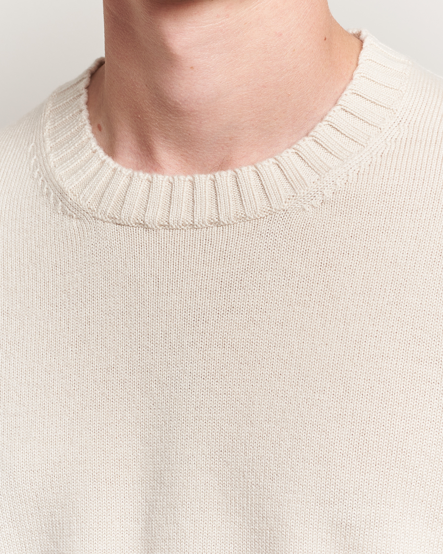 Men | Sweaters & Knitwear | Piacenza Cashmere | Brushed Wool Crew Neck Latte