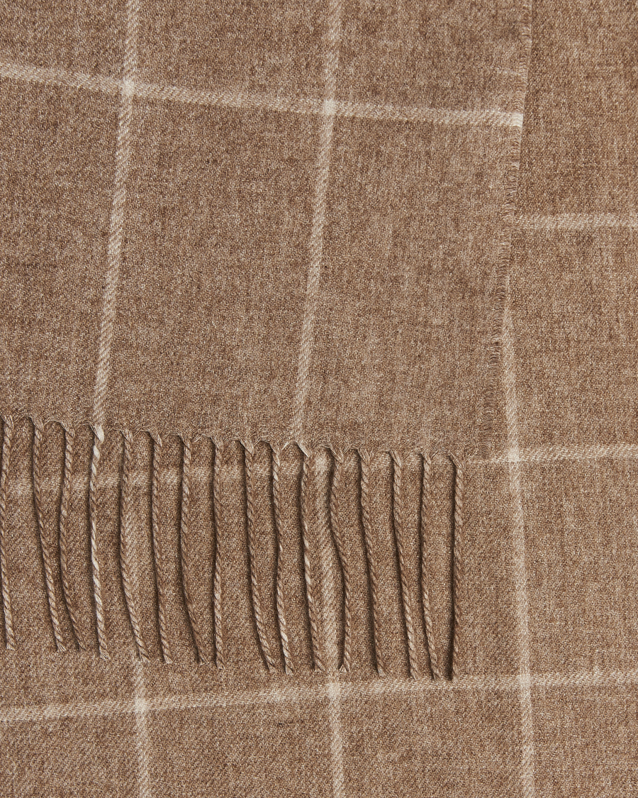 Men | Piacenza Cashmere Cashmere/Silk Window Pane Scarf Beige | Piacenza Cashmere | Cashmere/Silk Window Pane Scarf Beige