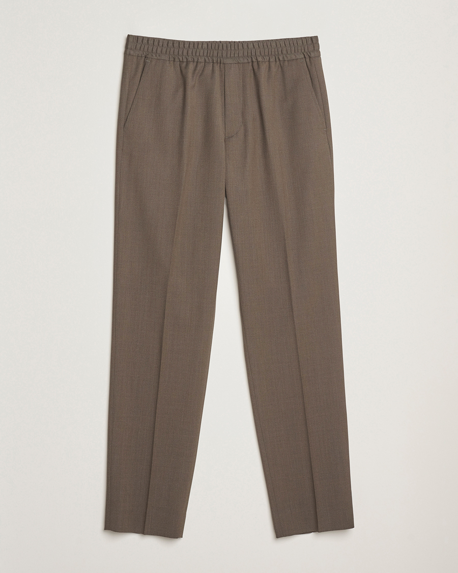 Men | Trousers | Filippa K | Theo Relaxed Wool Trousers Driftwood
