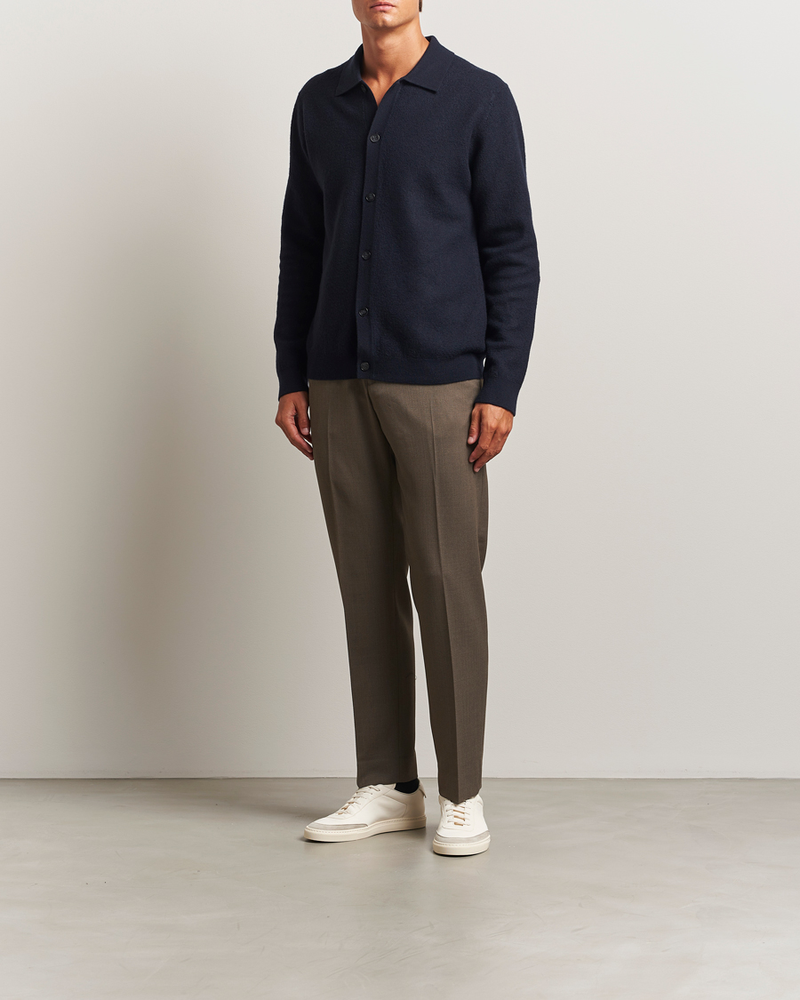 Men | Trousers | Filippa K | Theo Relaxed Wool Trousers Driftwood