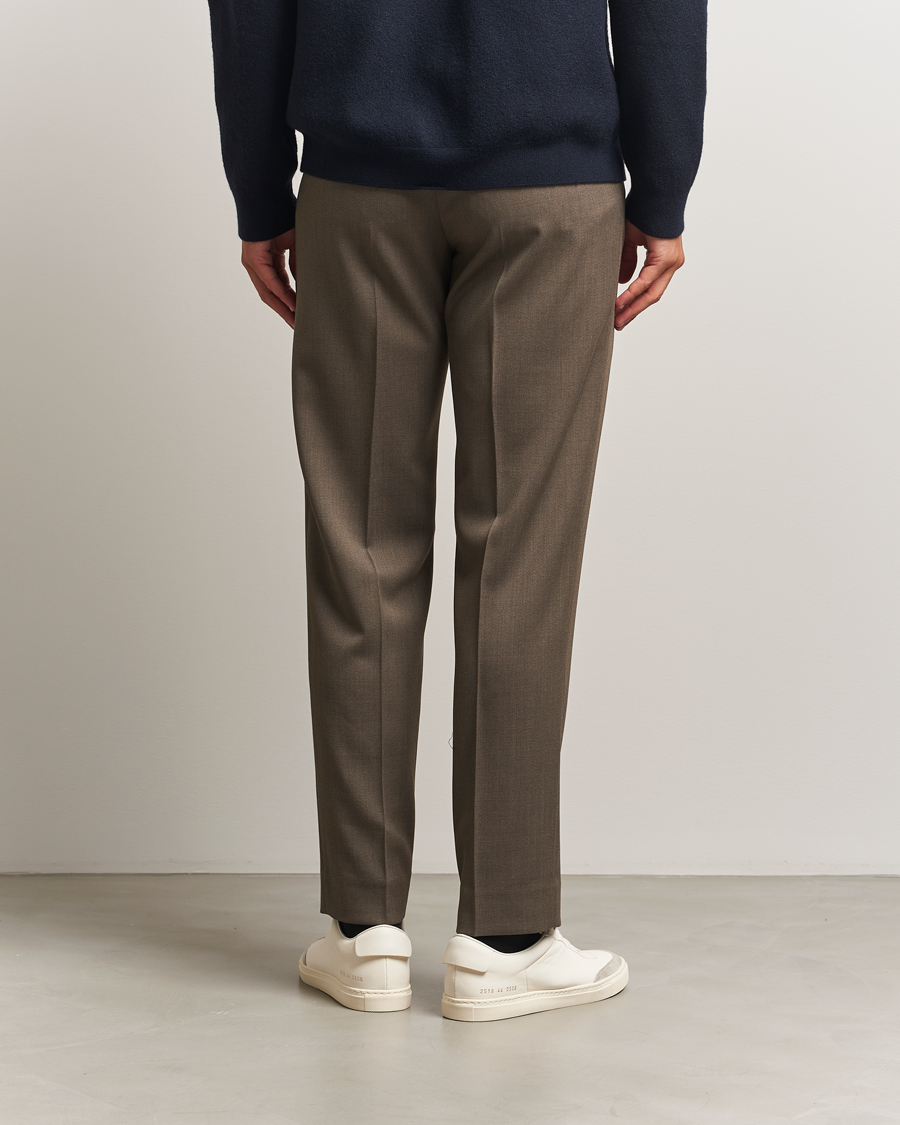 Men | Trousers | Filippa K | Theo Relaxed Wool Trousers Driftwood