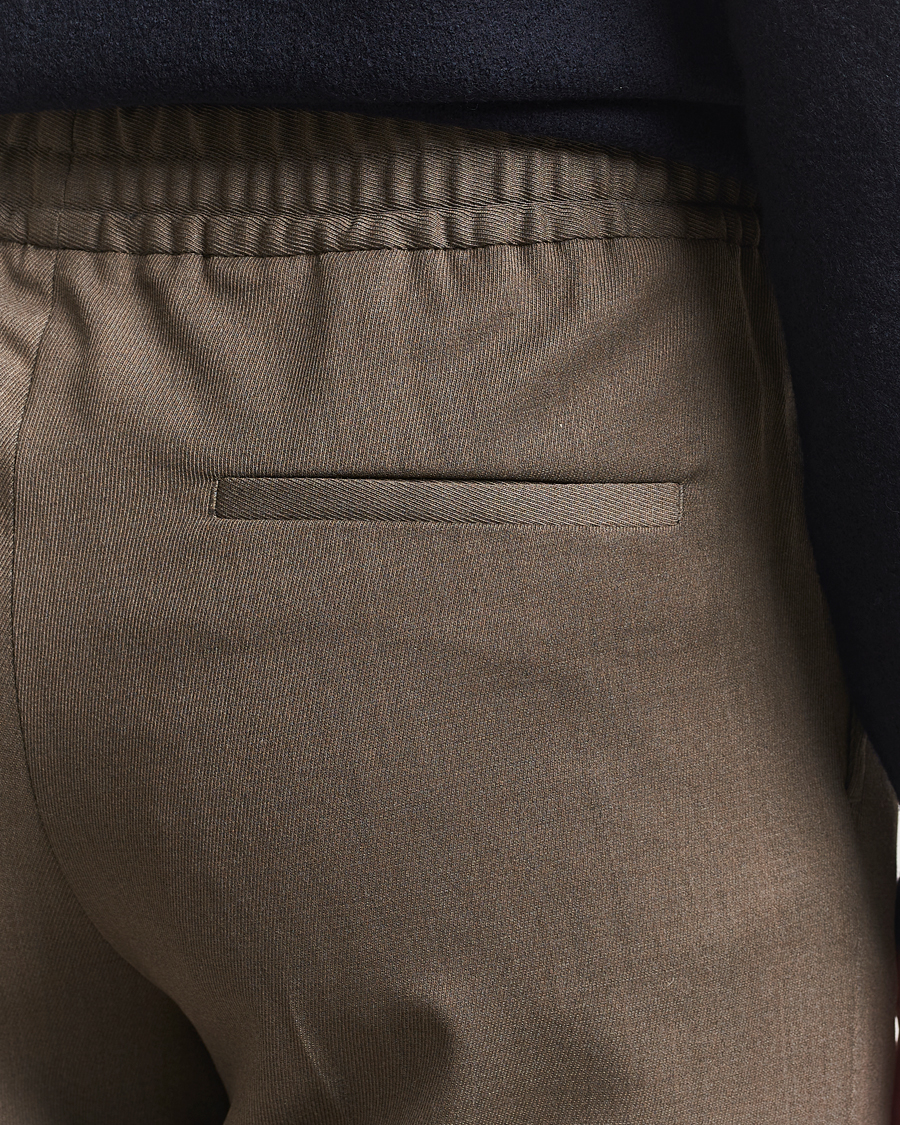 Men | Trousers | Filippa K | Theo Relaxed Wool Trousers Driftwood