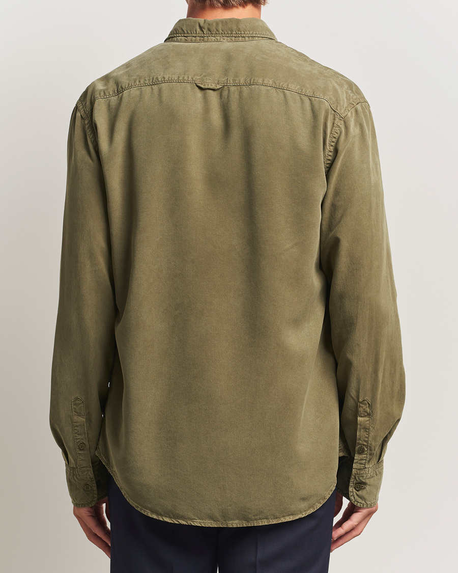Men | Shirts | Filippa K | Zachary Lyocell Shirt Dark Olive
