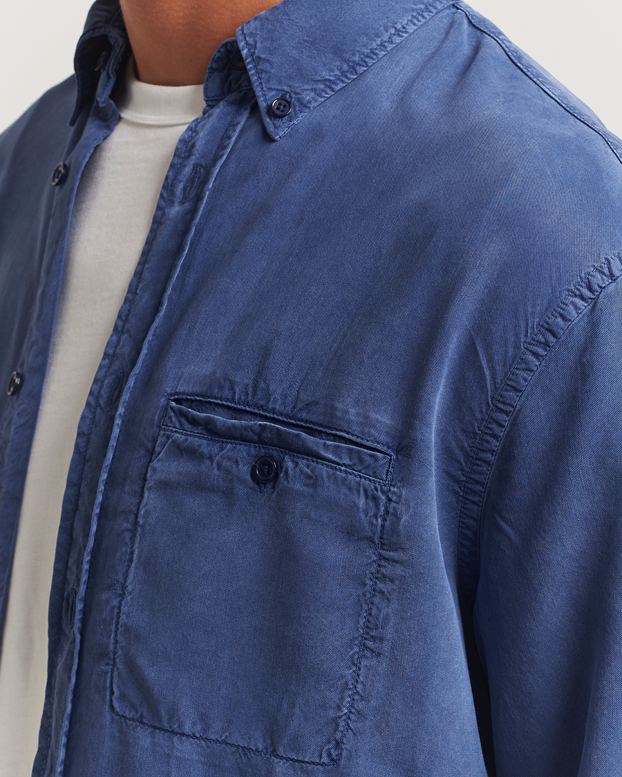 Men | Shirts | Filippa K | Zachary Lyocell Shirt Royal Navy