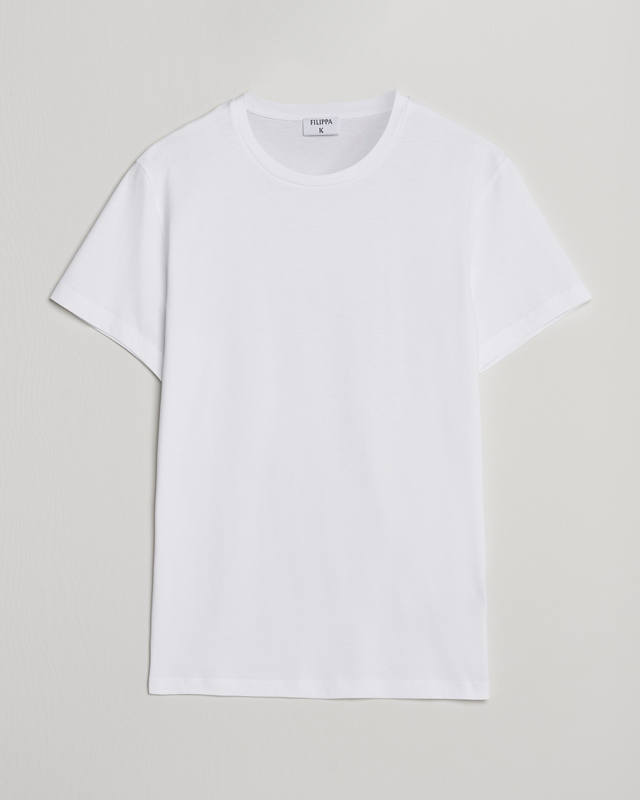 Men | T-Shirts | Filippa K | Lightweight Cotton Crew Neck T-Shirt White