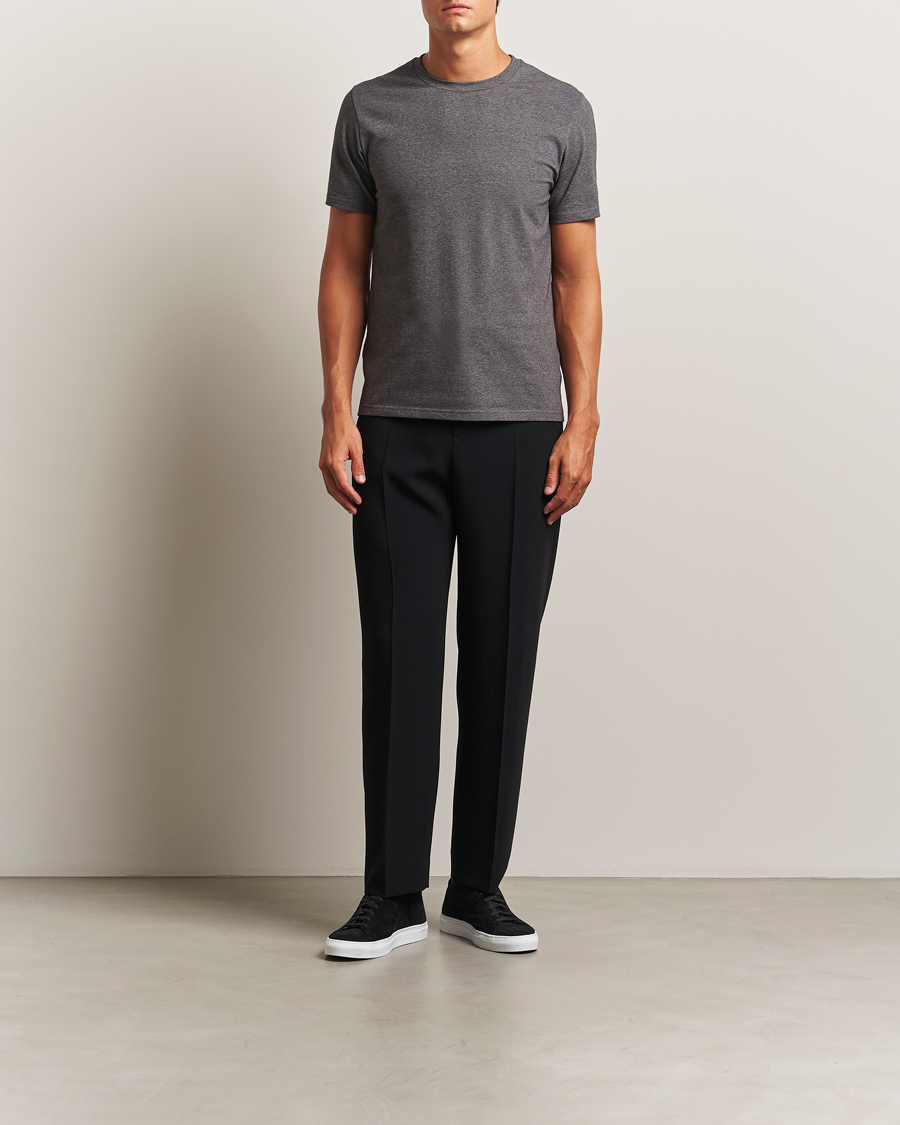 Men | T-Shirts | Filippa K | Soft Lycra T-Shirt Anthracite Melange