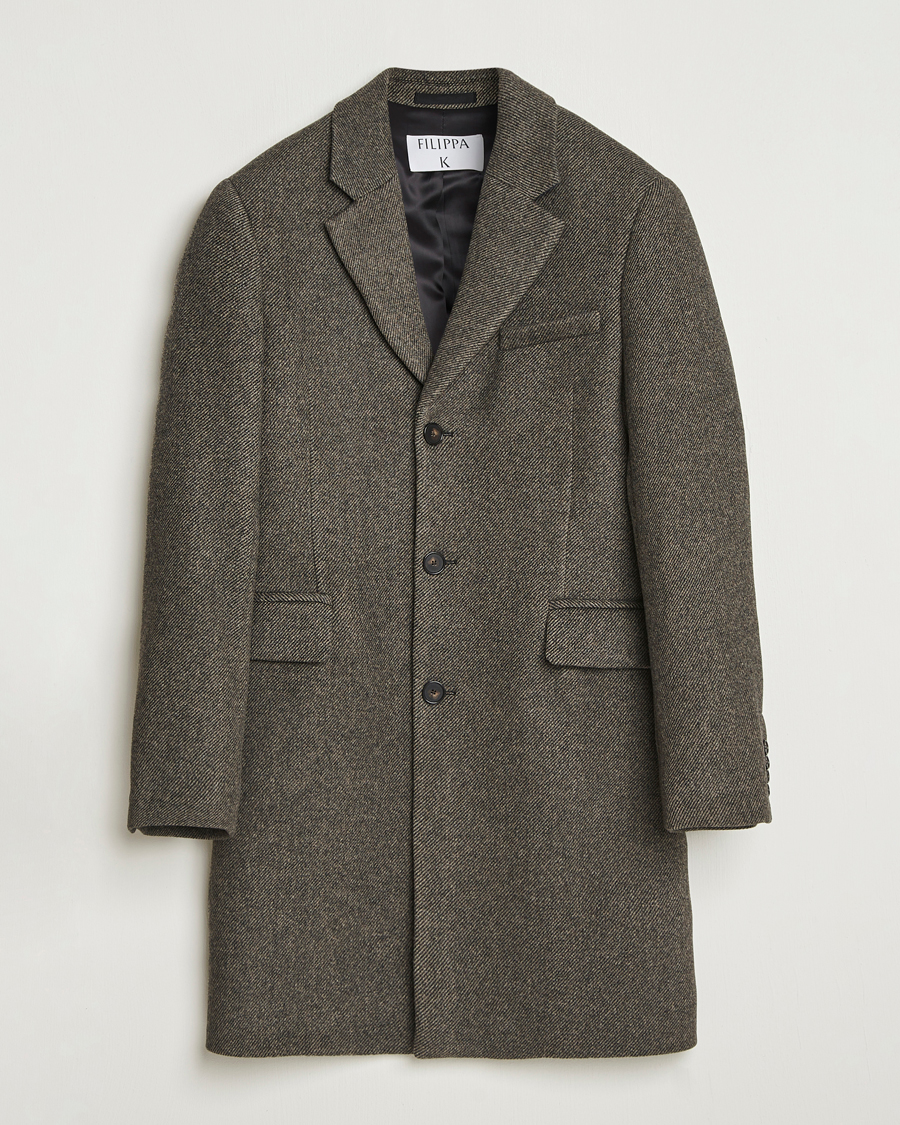 Men | Coats & Jackets | Filippa K | William Wool Textured Coat Driftwood
