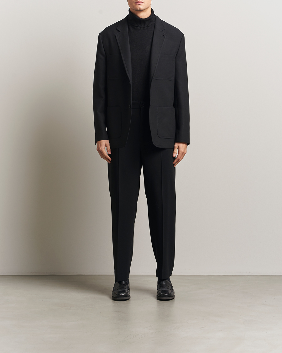Men | Blazers | Filippa K | Riley Wool Workwear Blazer Black