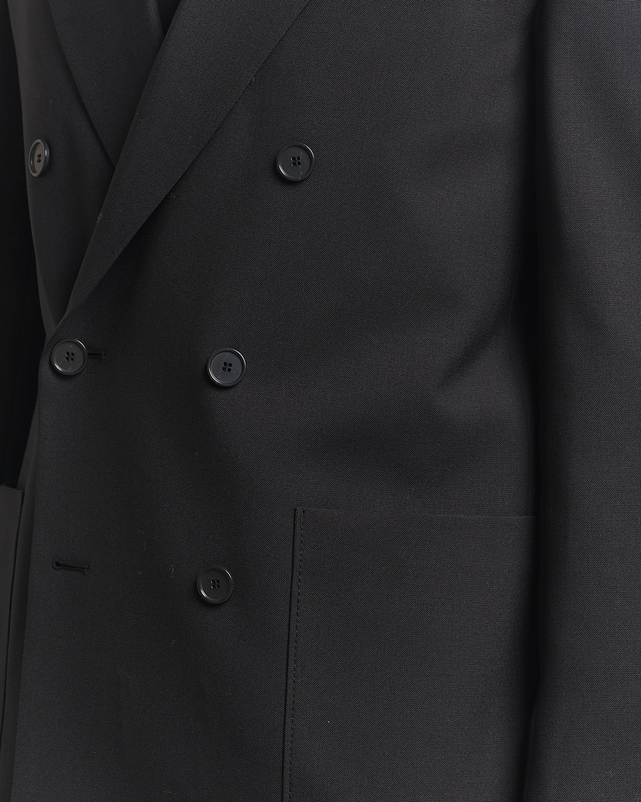 Men | Blazers | Filippa K | Michael Wool Double Breasted Blazer Black