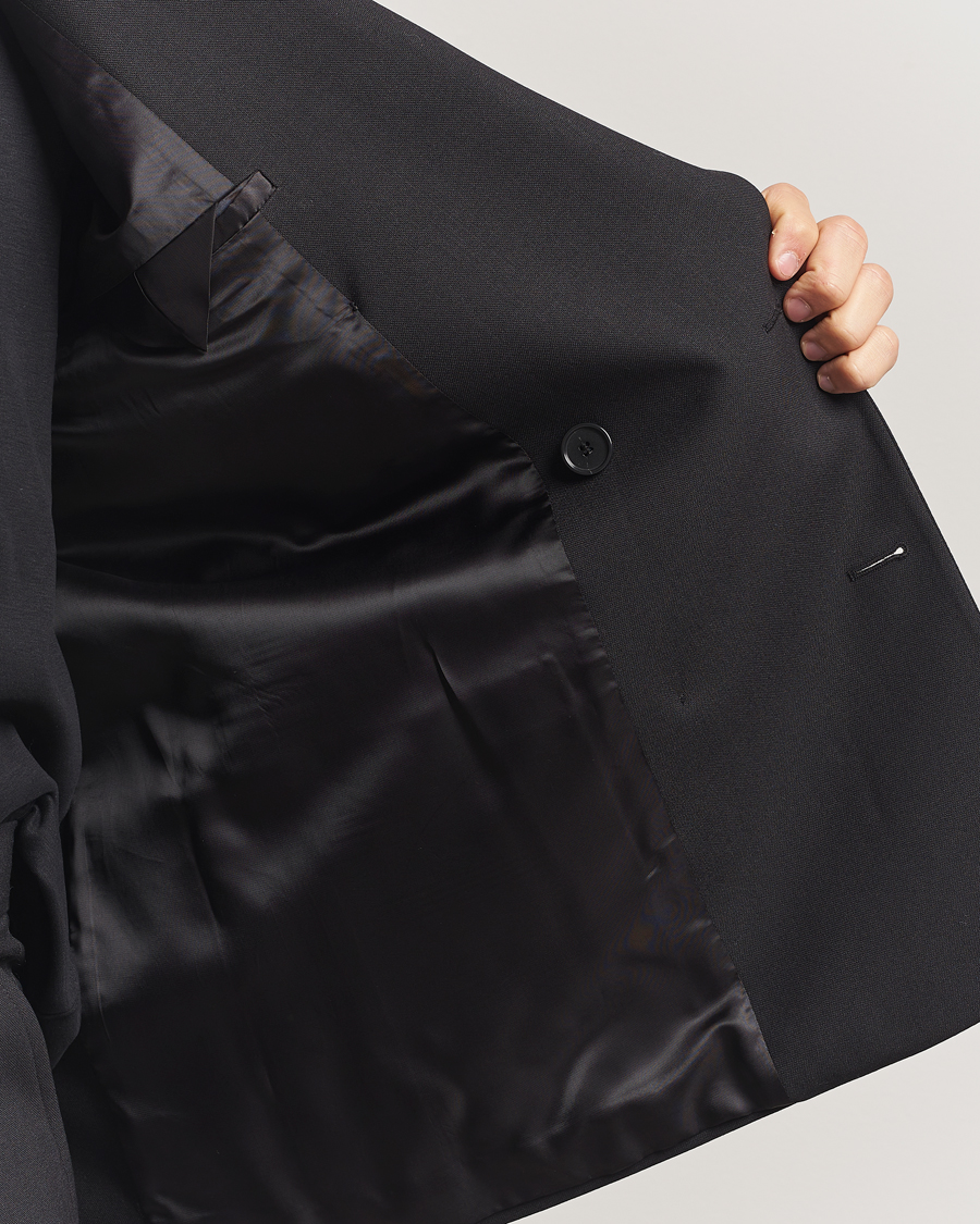 Men | Blazers | Filippa K | Michael Wool Double Breasted Blazer Black