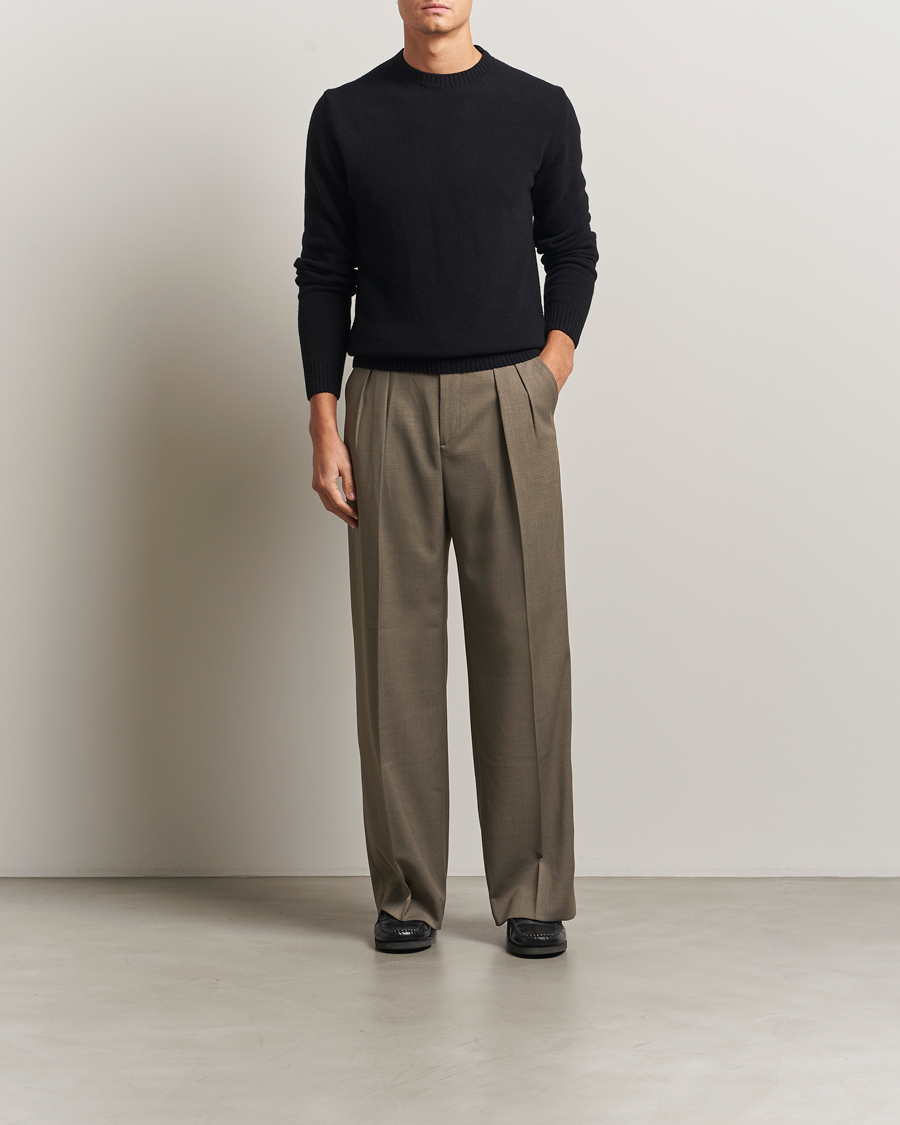 Filippa K Milo Wide Wool Trousers Driftwood at CareOfCarl.com