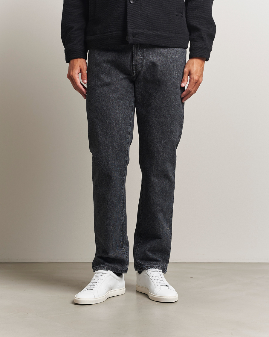 Men | Jeans | Filippa K | Tapered Cropped Jeans Washed Black