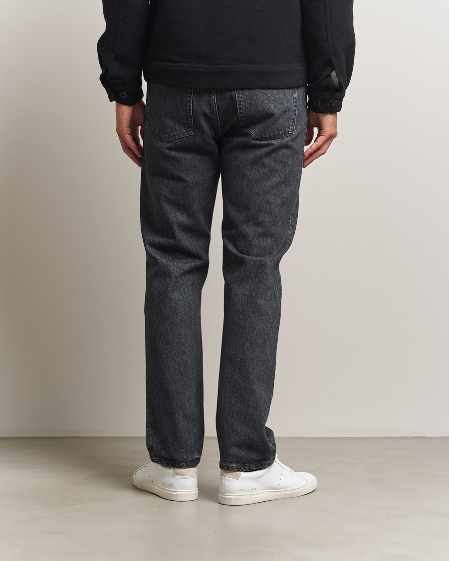 Men | Jeans | Filippa K | Tapered Cropped Jeans Washed Black