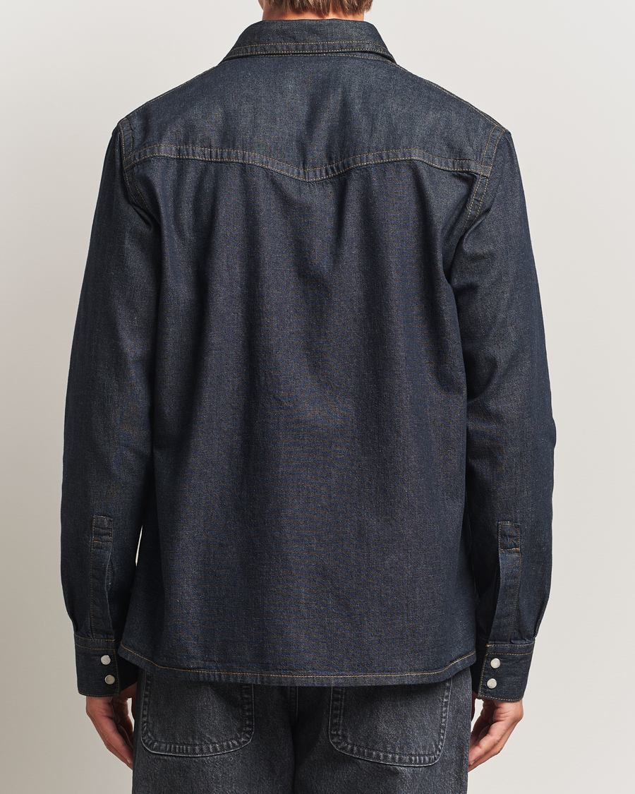 Men | Shirts | Filippa K | Western Denim Shirt Rinsed Blue Wash