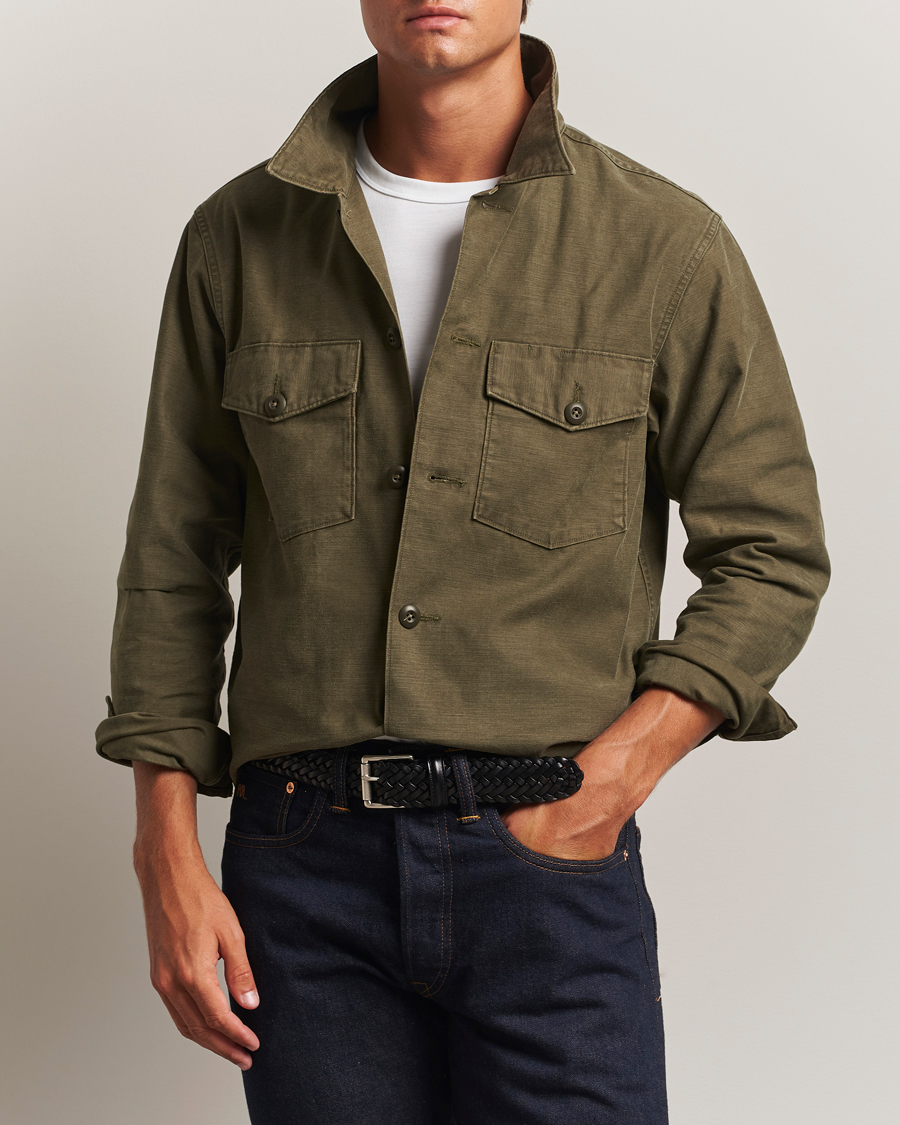 RRL Regiment Overshirt Olive at CareOfCarl.com