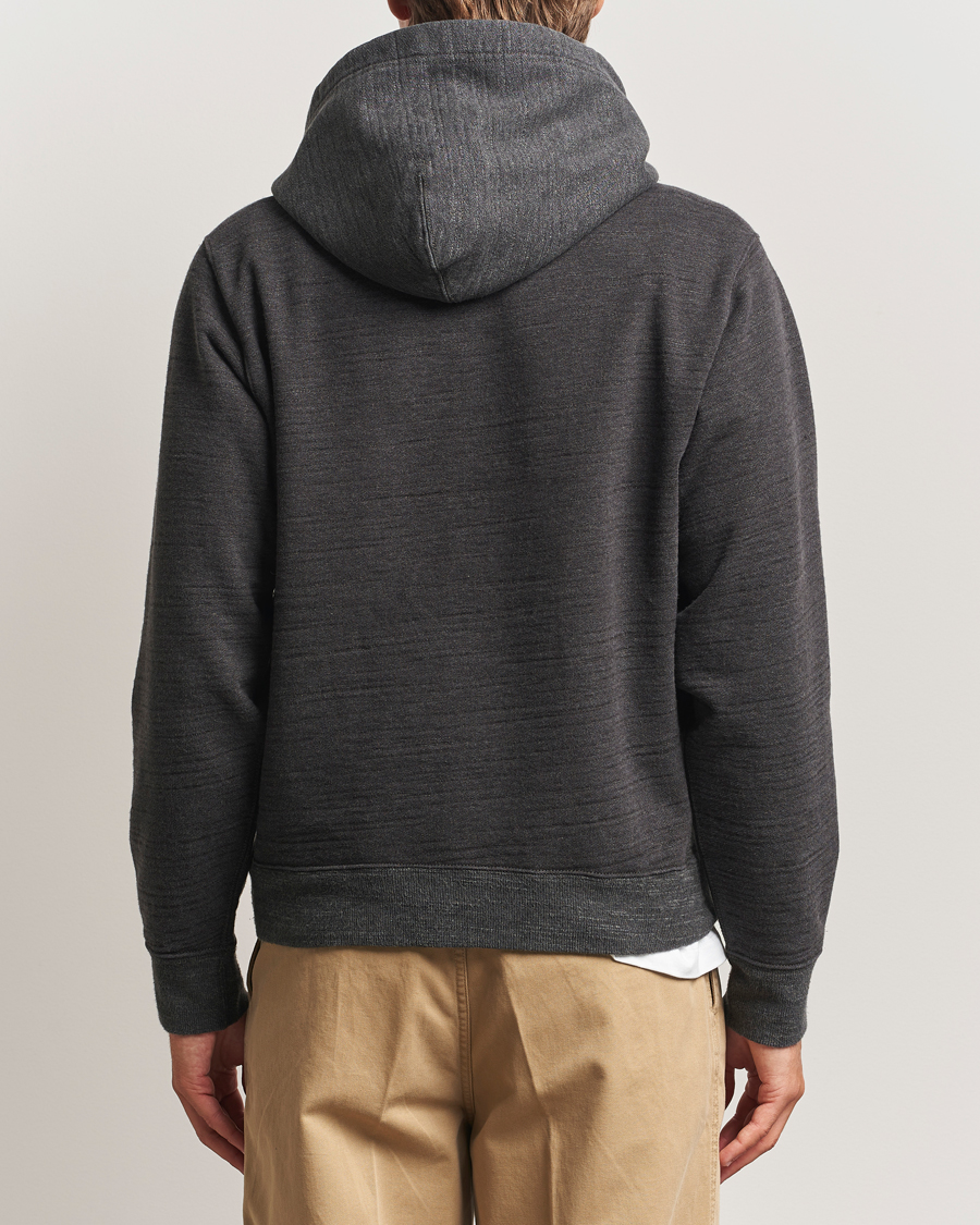 RRL Two Tone Hooded Sweatshirt Charcoal at CareOfCarl.com