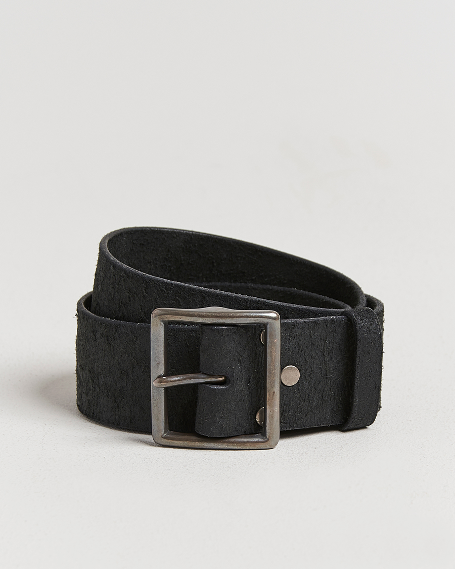 Men | Belts | RRL | Jones Tumbled Leather Belt Black