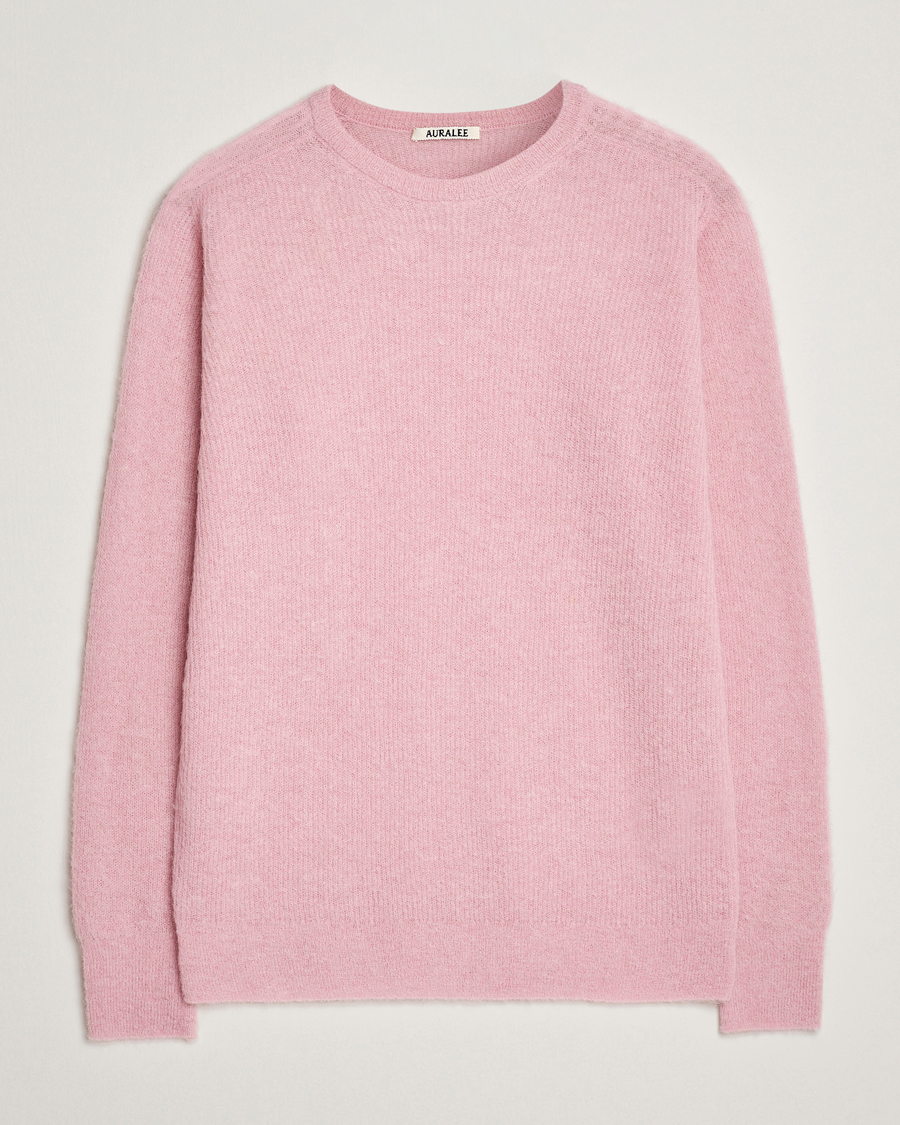 Men | Sweaters & Knitwear | Auralee | Baby Alpaca Sweater Pink