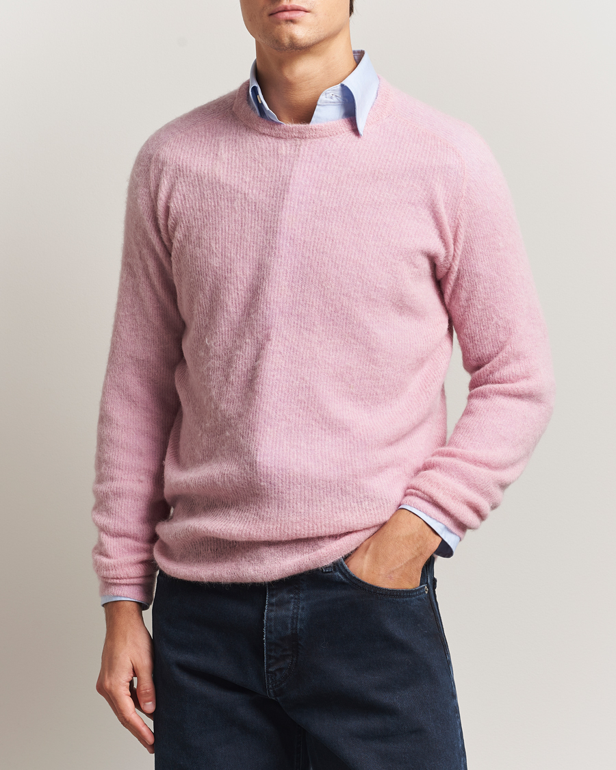 Auralee Wool Rib Knit Skipper Polo Ecru at CareOfCarl.com