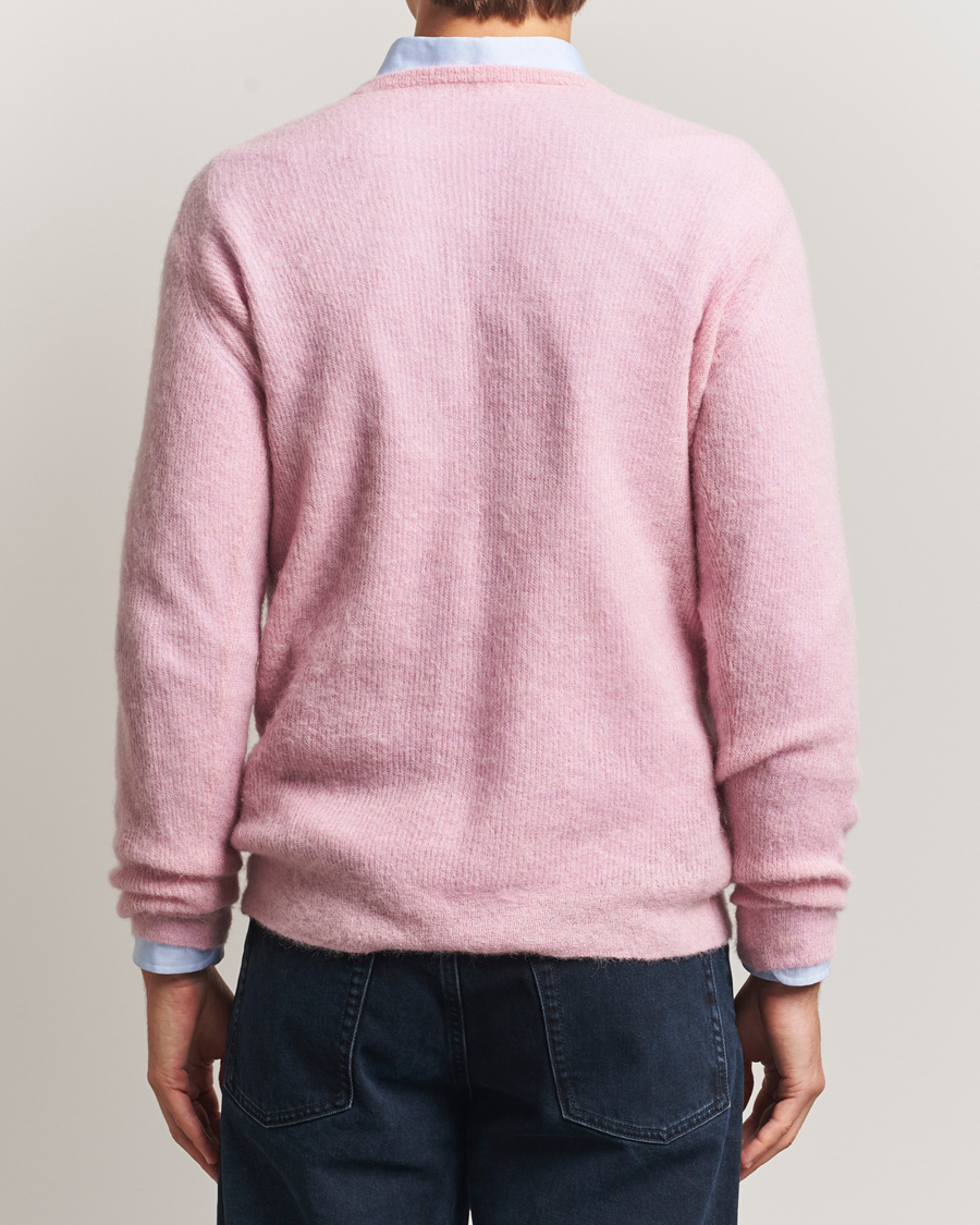 Men | Sweaters & Knitwear | Auralee | Baby Alpaca Sweater Pink