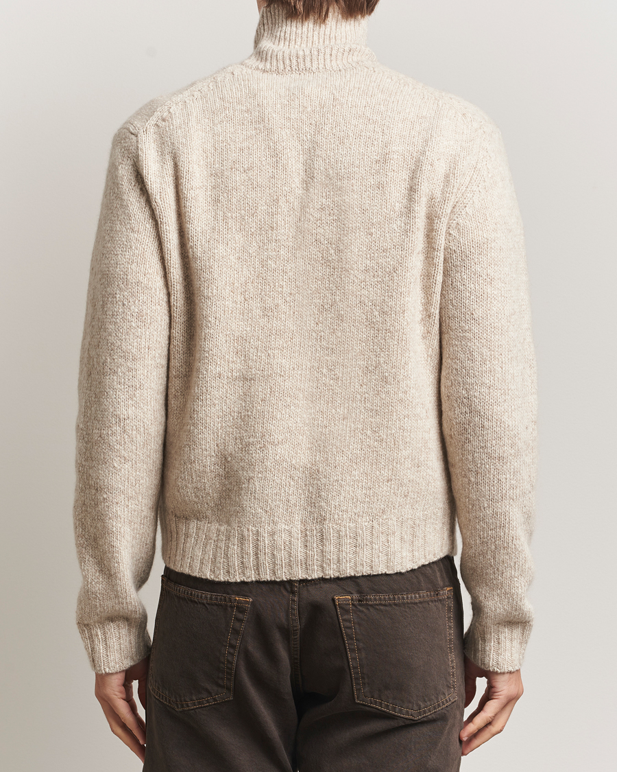 Men | Sweaters & Knitwear | Auralee | Cashmere Melange Rollneck Beige