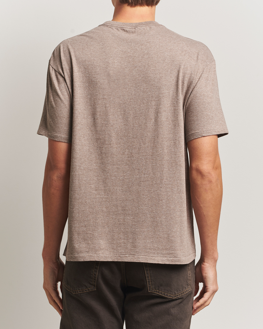 Men | T-Shirts | Auralee | Seamless Crew Neck T-Shirt Top Brown