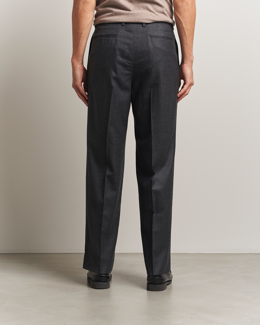 Auralee Superlight Flannel Slacks Charcoal at CareOfCarl.com