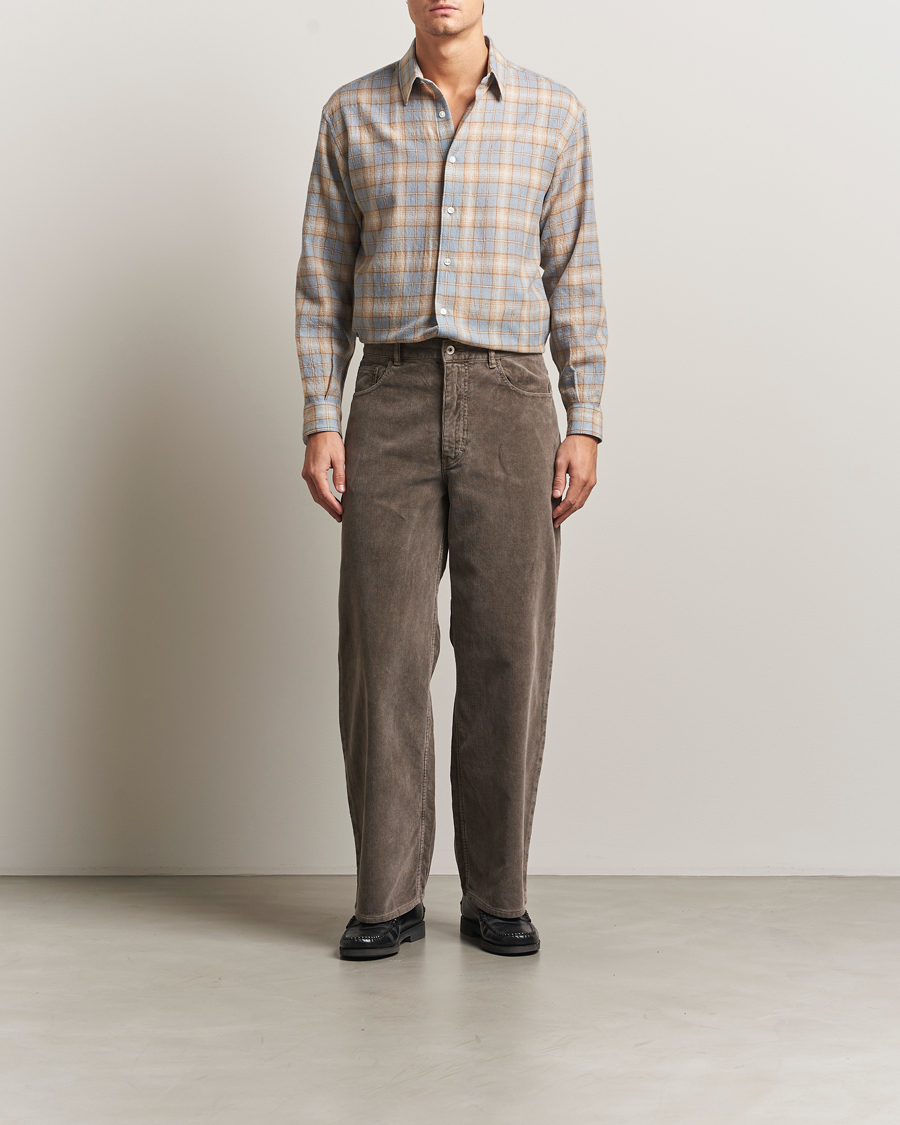 Men | Trousers | Auralee | Dyed Corduroy 5-Pocket Pants Olive
