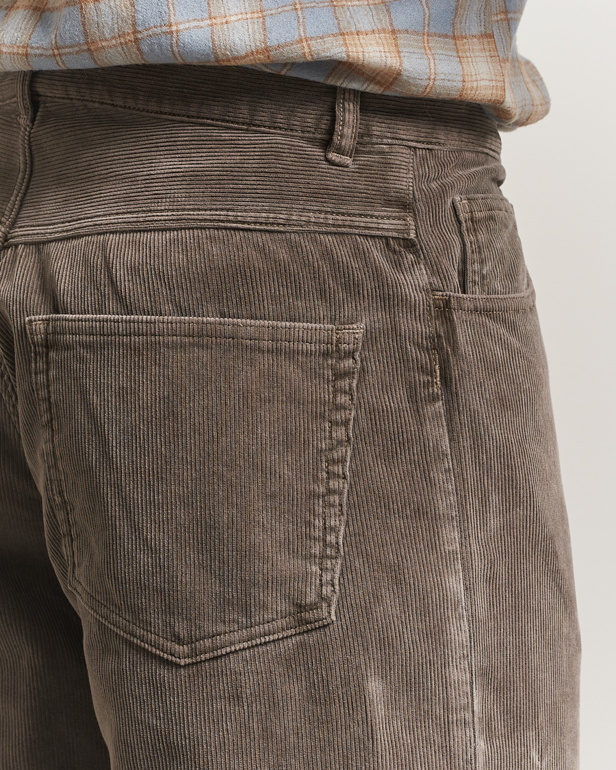 Men | Trousers | Auralee | Dyed Corduroy 5-Pocket Pants Olive