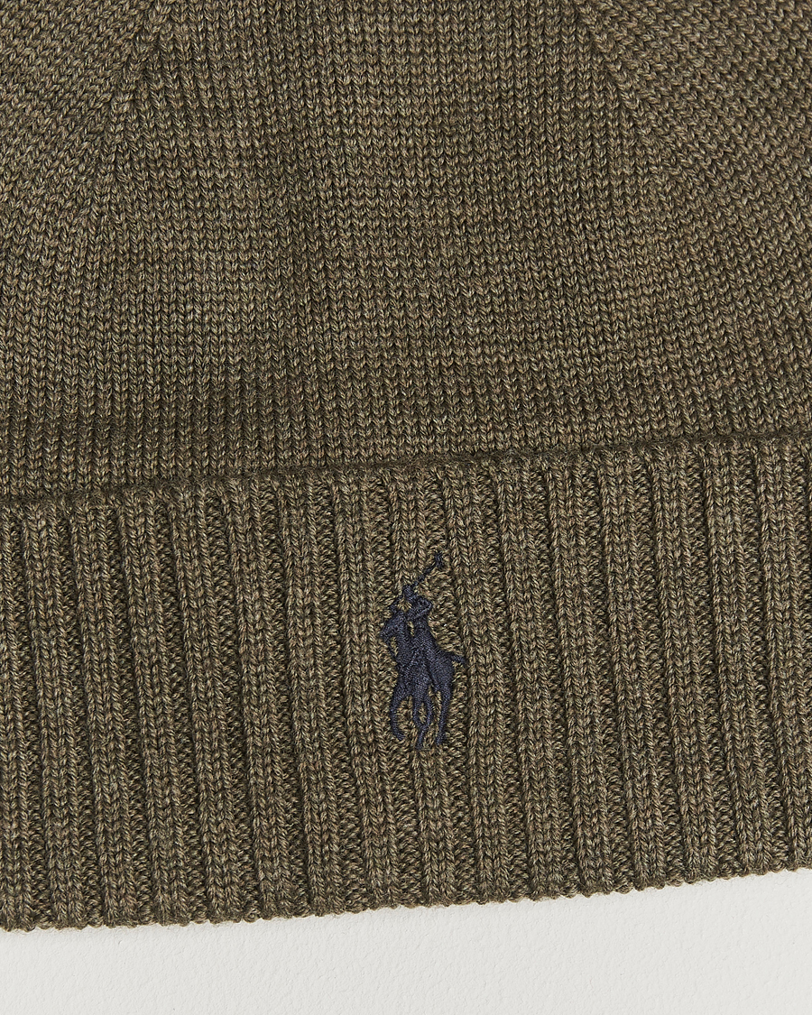 Men | Beanies | Polo Ralph Lauren | Merino Beanie Light Cargo Olive