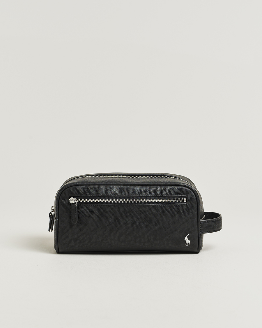 Men | Bags | Polo Ralph Lauren | Saffiano Leather Washbag Black