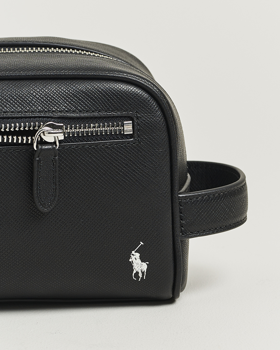 Men | Bags | Polo Ralph Lauren | Saffiano Leather Washbag Black