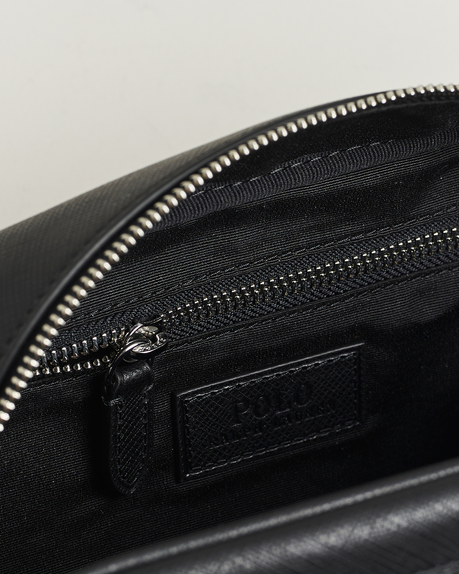 Men | Bags | Polo Ralph Lauren | Saffiano Leather Washbag Black