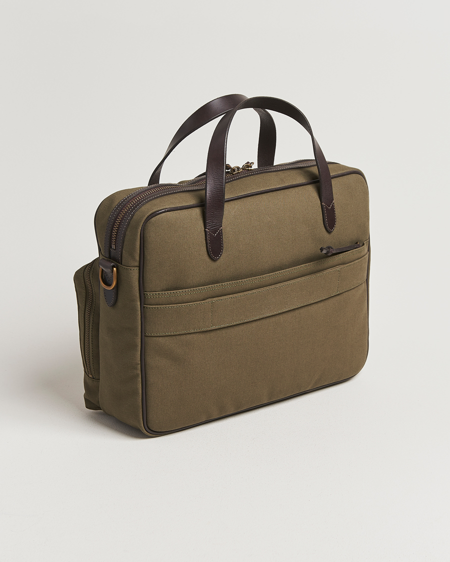 Men | Polo Ralph Lauren Commuter Canvas Messenger Bag Defender Green/Brown | Polo Ralph Lauren | Commuter Canvas Messenger Bag Defender Green/Brown