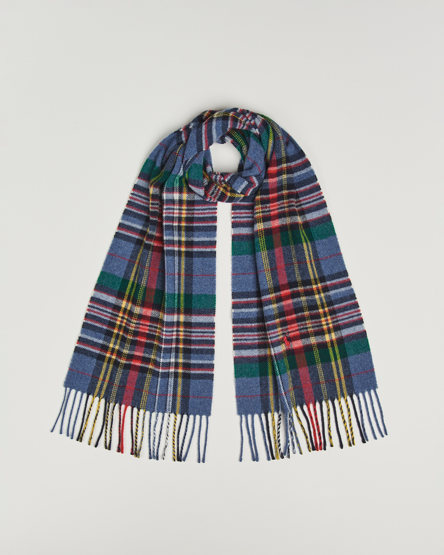 Men | Scarves | Polo Ralph Lauren | Classic Wool Scarf Blue Multi