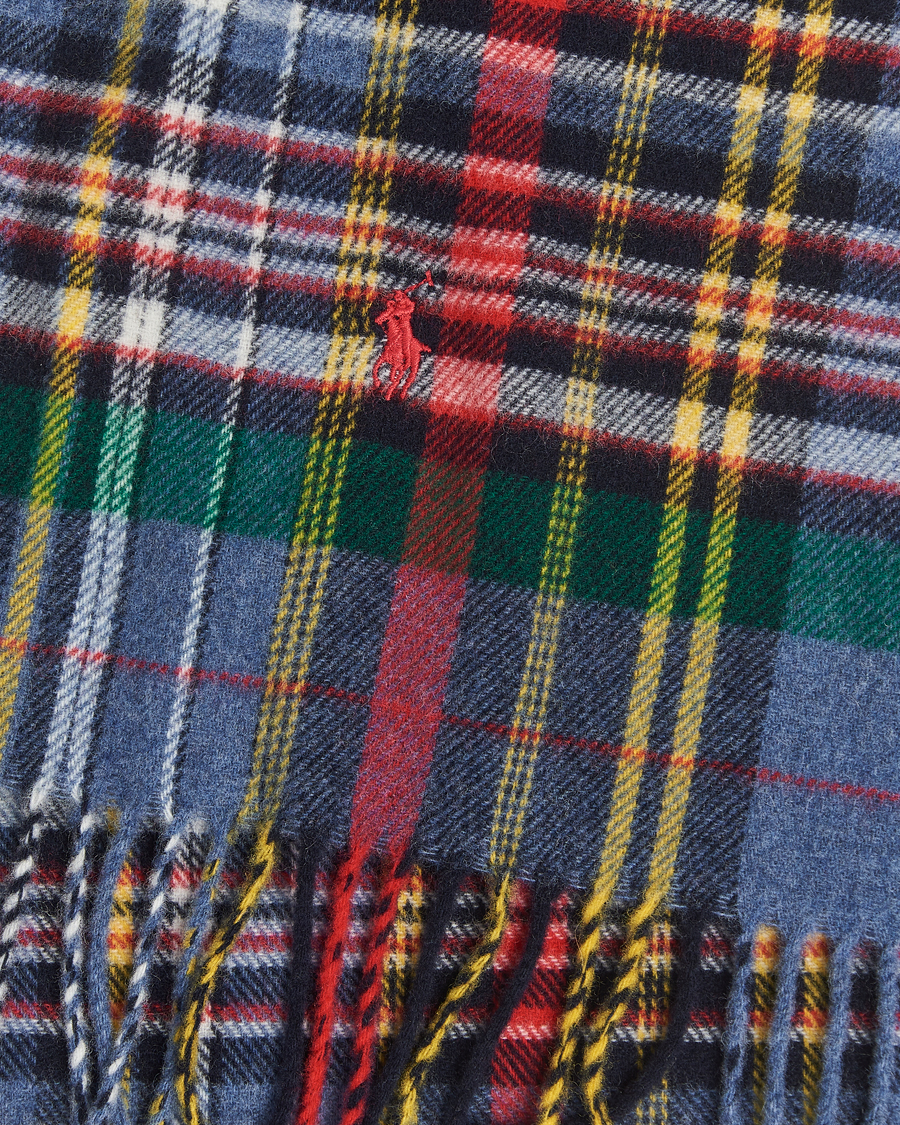 Men | Polo Ralph Lauren Classic Wool Scarf Blue Multi | Polo Ralph Lauren | Classic Wool Scarf Blue Multi