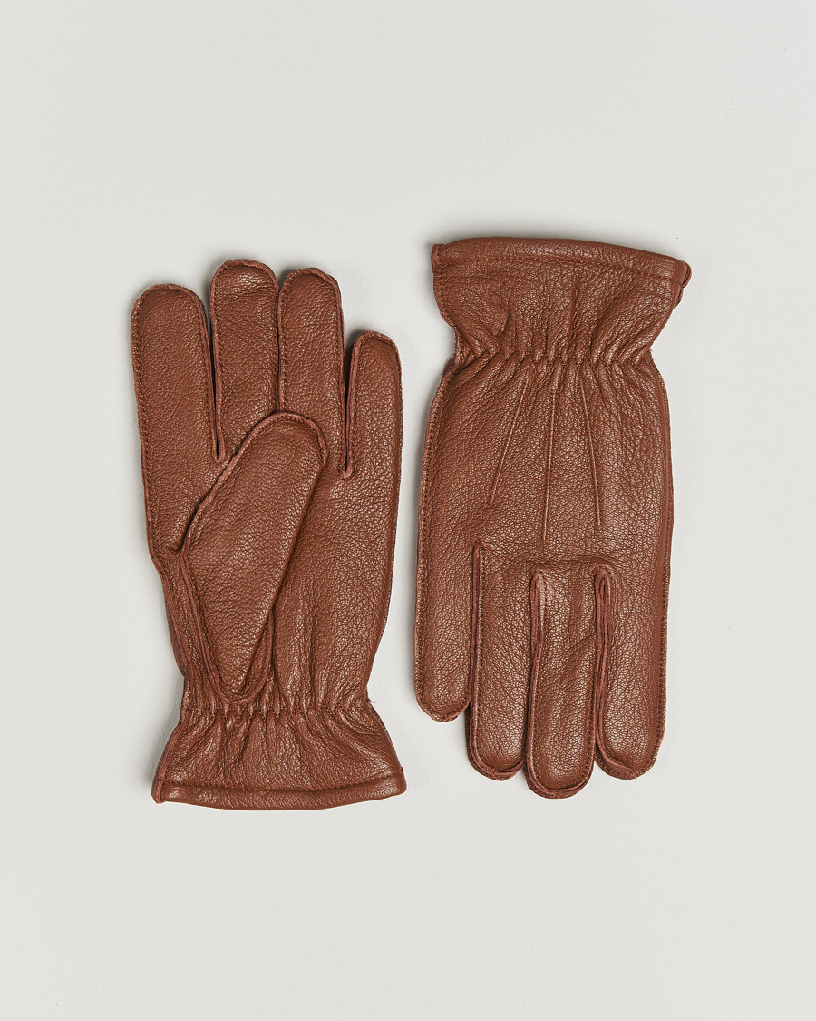 Polo Ralph Lauren Full Grain Leather Gloves Caramel at CareOfCarl.com