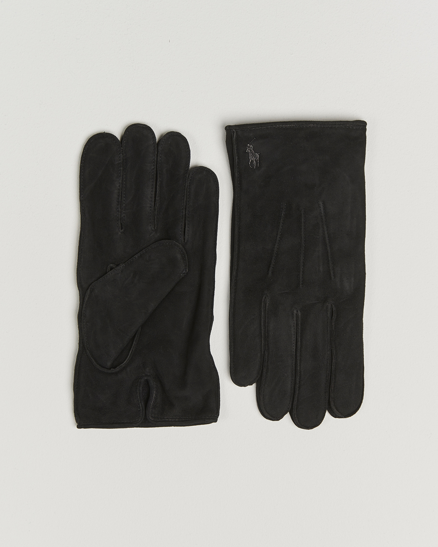 Men | Gloves | Polo Ralph Lauren | Suede Gloves Black