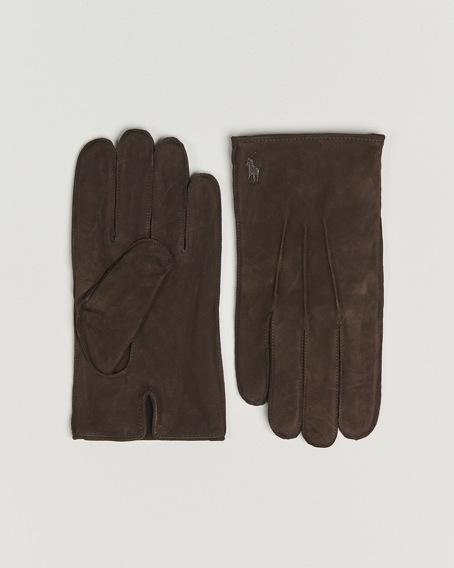 Men | Gloves | Polo Ralph Lauren | Suede Gloves Dark Brown